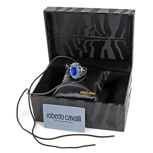ROBERTO CAVALLI*CRYSTAL STAINLESS STEEL RING WATCH
